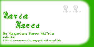 maria mares business card